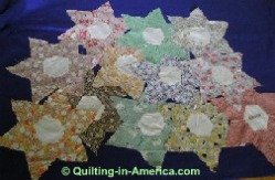 Vintage Star Flower quilt blocks