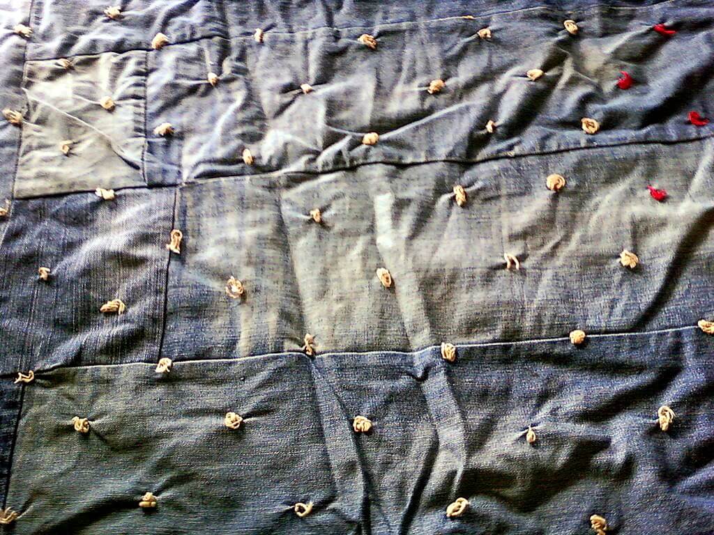 Antique denim quilt