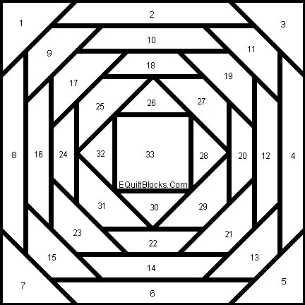 pineapple quilt block diagram