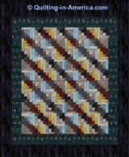 Amish Log Cabin quilt top -- Straight Furrows