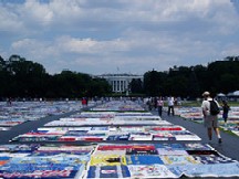 AIDS Quilt on display in Washington DC.