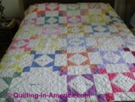 multi-colored signature quilt