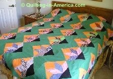 Colorful vintage quilt