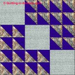 Winged Square quilt block