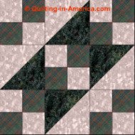 Underground Railroad variation quilt block