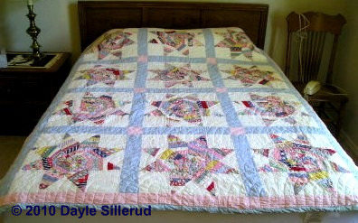 Scrappy String Star quilt